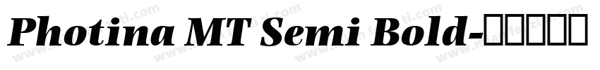 Photina MT Semi Bold字体转换